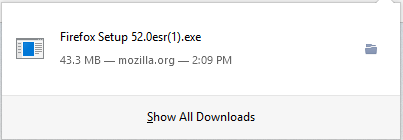 View Firefox Installation File